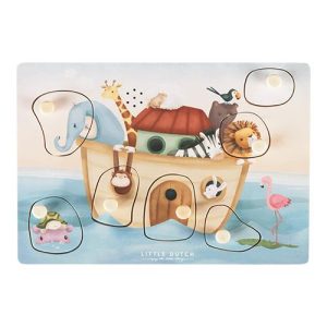 Little Dutch | Puzzle Sonoro in Legno Arca di Noè | LD7056