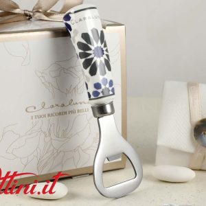 Apribottiglie con Fiori Blu/Tortora – 24045 Claraluna