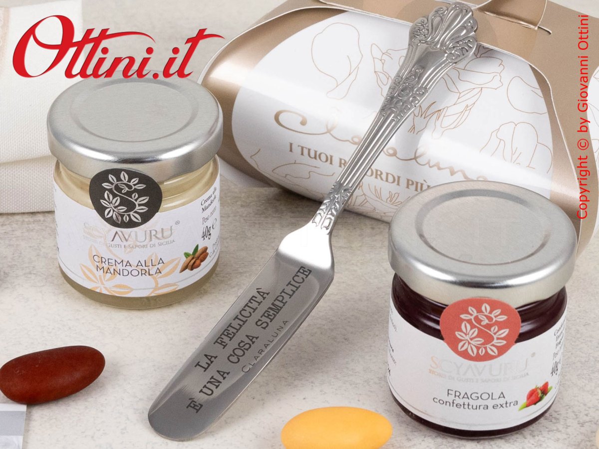 Marmellata Frutti di Bosco + Crema Mandorla con Coltellino – 25086C