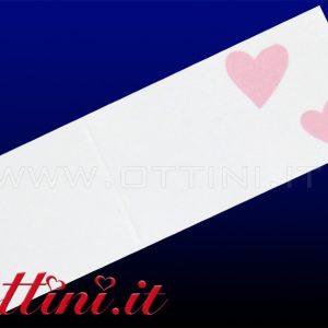 Bigliettino Bianco con Cuoricini Rossi