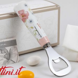 Apribottiglie con Decorazione Floreale Rosa – 26021 Claraluna