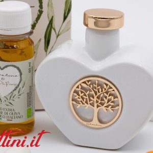 Oliera Cuore con Albero Oro e Olio – 26079A-O Claraluna