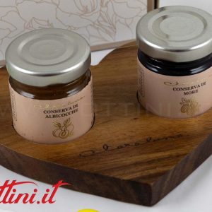 Vassoio Acacia con Marmellate Albicocca e Mora – 26505 Claraluna