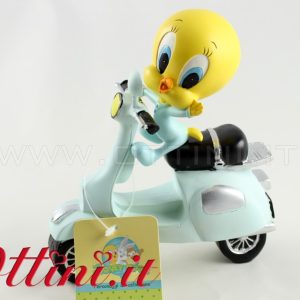 Cake Topper Centro Torta Titty su Vespa Azzurra