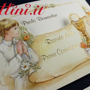 Ricordino Prima Comunione Bimbo preghiera