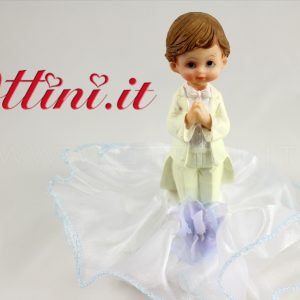 Cake Topper Centro Torta Bimbo Comunione-Cresima In Ginocchio
