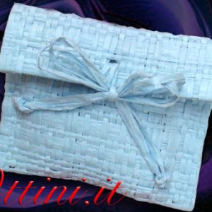 Bustina Piatta Rete Raffia Cielo