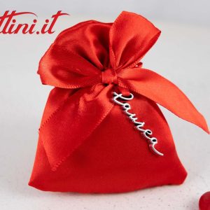 Sacchettino Raso Rosso Laurea 8×8