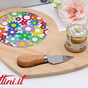 Tagliere Cuore Fiorello con Miele- Cuorematto DA198