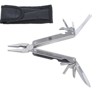 Pinza multiuso in acciaio inox 12 funzioni Tascabile con custodia da cintura BGS 160 MM